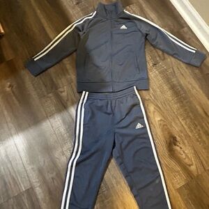 Adidas Dark Blue Tracksuit with White Accents